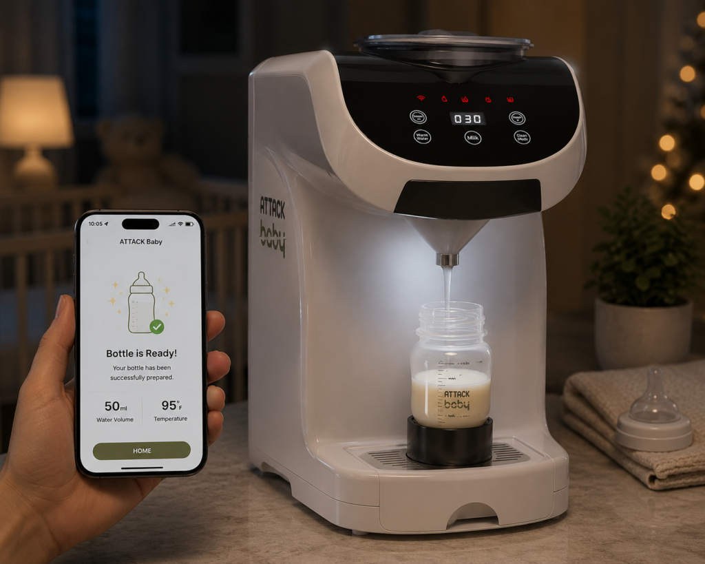 baby attack formula milk dispenser with app